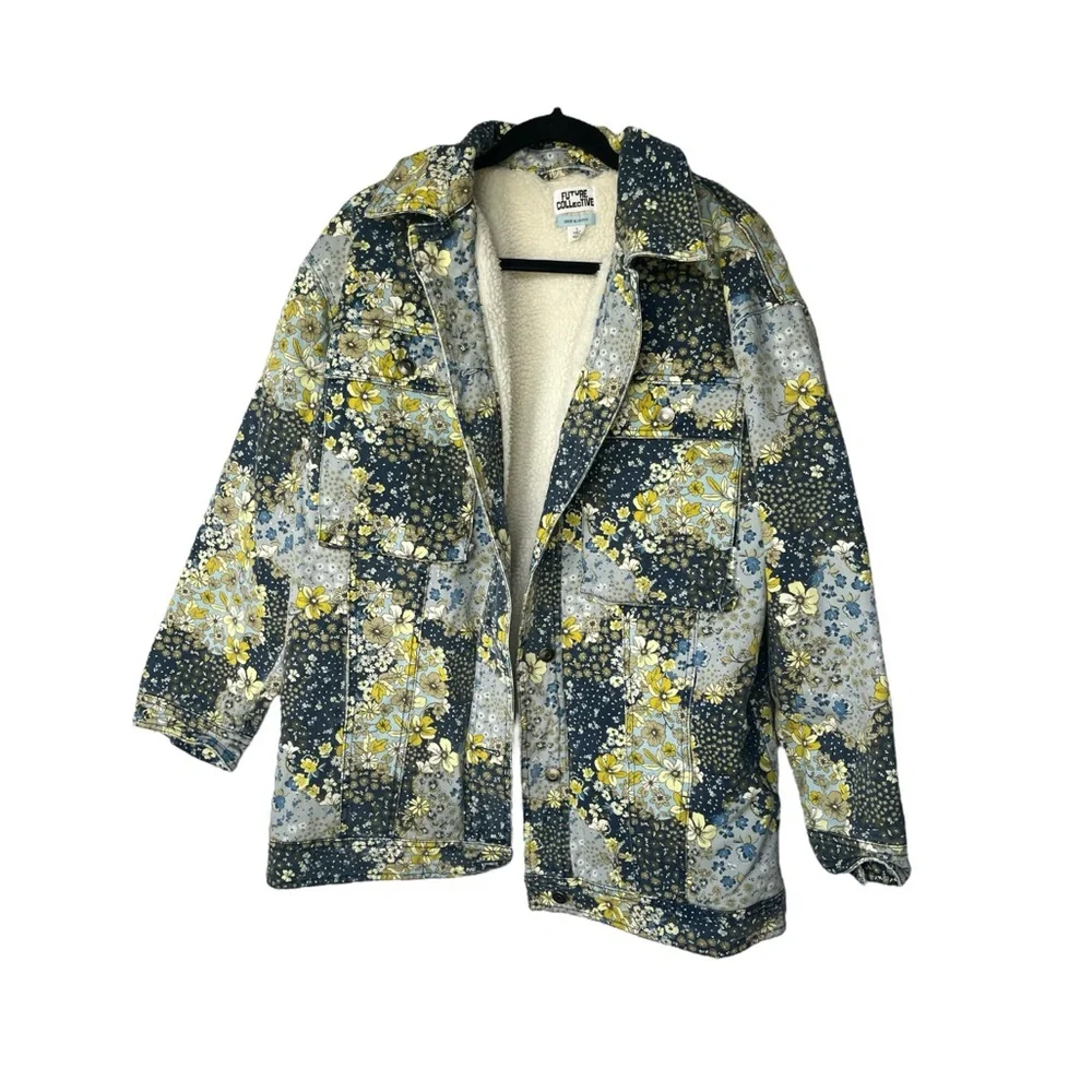 Future Collective‎ Cottagecore Oversized Trucker Denim Jacket